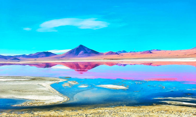 Magical colorful lake